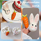 Fingerinspire 12 Uds. Zanahorias de fieltro de lana hechas a mano DIY-WH0002-21-5