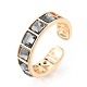 Brass Number Hollow Open Cuff Ring RJEW-N039-10LG-1