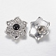 Alloy Rhinestone Snap Buttons SNAP-R029-07AS-1