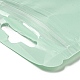 長方形のプラスチック陰陽ジップロックバッグ  再封可能な包装袋  セルフシールバッグ  アクアマリン  10x6x0.02cm  片側の厚さ：2.5ミル（0.065mm） ABAG-A007-02A-02-3