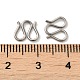 304 Stainless Steel S-hook Clasps STAS-P336-01P-3