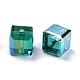 Galvanoplastie perles de verre transparentes X-EGLA-B003-01B-13-3