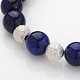 Unique Design Skull Gemstone Beaded Stretch Bracelets BJEW-JB01847-05-3