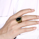 Модные 316л титана стали стеклянные широкая полоса кольца для мужчин RJEW-BB15652-11-6
