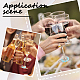 Sprühlackiertes Crackle-Glas-Weinglas-Anhänger AJEW-SC0002-17-5