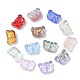100Pcs Spray Painted Transparent Glass Beads GLAA-CJ0002-19-8