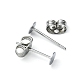 100 pièces 304 accessoires de boucles d'oreilles en acier inoxydable STAS-YW0001-43F-2