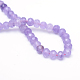 Faceted Rondelle Dyed Natural White Jade Bead Strands X-G-R343-6x8-03-2