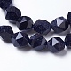 Synthetische blauen goldstone Perlen Stränge G-F568-201-3