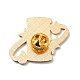 魔法のテーマのエナメルピン  バックパックの服のための黄金の合金のブローチ  コラム  32x37x1.5mm JEWB-R016-01G-2