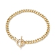 Brass Curb Chain Bracelets BJEW-JB05507-02-1