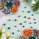 280 pièces 7 couleurs de perles de malachite synthétiques G-SZ0001-98B-5