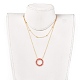 Kit de colliers avec perles de verre galvanisé NJEW-JN02626-05-4