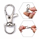 Platinum Plated Alloy Lobster Swivel Clasps For Key Ring PALLOY-E385-15P-3