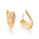 Long-Lasting Plated Brass Earring Hooks X-KK-P117-19G-1