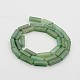 Avventurina verde naturale perline cuboide fili G-N0153-12-2