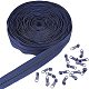 BENECREAT 11 Yard/10m Nylon Zippers #3 Sewing Zippers Nylon Coil Zippers with 20PCS Alloy Zipper Puller for Tailor Sewing Crafts FIND-WH0056-21A-01-1