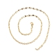 Ожерелье из латунных овальных звеньев для женщин NJEW-P265-25G-3