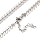 304 colliers de chaîne d'épis en acier inoxydable NJEW-JN02982-01-3