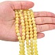 Chapelets de perles en jade citron naturel G-H1631-6MM-5