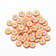 手作り樹脂クレイカボション  フルーツ  オレンジ  9~10x2~3mm X-CLAY-Q241-004C-1
