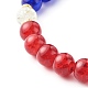 Glass Beads & Non-magnetic Synthetic Hematite Beads Stretch Bracelets BJEW-JB06480-6