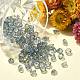 100 pz di perle di vetro dipinte a spruzzo trasparente GLAA-CJ0001-91-5