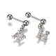 304 Stainless Steel Barbell Cartilage Earrings EJEW-H113-08P-1