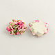 Flower Spray Painted Resin Cabochons CRES-R137-06-1
