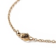 Halskette mit geflochtenem Glassamenpfeil und Quastenanhänger NJEW-MZ00010-3