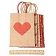 12 шт. 5 стиля бумажных пакетов с принтом в виде сердец ко Дню святого Валентина CARB-FS0001-07-5