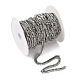 Men's Jewelry Making 304 Stainless Steel Double Link Curb Chains CHS-A003C-1.2mm-4