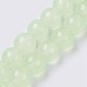 Chapelets de perles de jade blanche naturelle G-G756-M-6mm-2