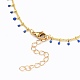 Colliers de chaîne de perles faits à la main en laiton émaillé NJEW-JN03145-4