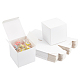 Pandahall 30 Packung Kraftgeschenkbox Seifenverpackungsbox 3 x 3 x 3.5 hausgemachte Seifenbox für Seifenherstellungszubehör Partybevorzugungsboxen für Brautjungfernantrag CON-WH0062-04A-1