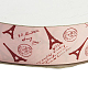 Rosa Farbe Eiffelturm gedruckt Bänder des Grosgrain X-SRIB-E001-38mm-2-2