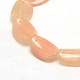 Wave Oval Natural Pink Aventurine Beads Strands G-P063-28-3