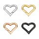 UNICRAFTALE 4pcs 4 Colors Sweet Heart Shape Spring Gate Rings 20x17mm 304 Stainless Steel Snap Clasps Vacuum Plating for Jewelry Making Bangle Keychain Handbag Shoulder Bags Decor STAS-UN0042-17-1