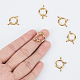 UNICRAFTALE Golden Spring Clasps 8PCS Stainless Steel Spring Ring Clasps Closed Ring Clasps Smooth Surface Clasp Connector Findings for DIY Jewelry Making 23x14x4mm STAS-UN0002-62A-4