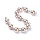 Cadenas de cuentas de perlas de vidrio teñido a mano AJEW-JB00485-02-2