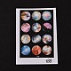 DIY Scrapbooking Bottle Caps Non-Adhesive Paper Nebulae Picture Stickers Collage Sheets for Clear Flat Round Glass Tile Cabochon Pendants X-AJEW-L026-05-1