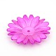 Multi-Petal Opaque ABS Plastic Imitation Pearl Flower Bead Caps MACR-P099-02-1