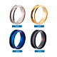 Ajustes de anillo anillo ranurado de dedo de acero inoxidable 10 MAK-TA0001-05-11