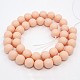 Perlas de concha redonda perlas esmeriladas hebras BSHE-I002-6mm-285-2