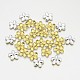 Back Plated Faceted Flower Taiwan Acrylic Rhinestone Beads ACRT-M05-10-06-1