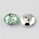 Botones redondos planos del diamante artificial de acrílico de Taiwán de 2-agujero BUTT-F015-11.5mm-21-2