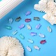 35Pcs Transparent Spray Painted Glass Beads GLAA-YW0001-69-5