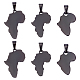 UNICRAFTALE 6Pcs 3 Style Africa Map Pendants Charms Gunmetal Blank African Continent Necklace Pendants 304 Stainless Steel Pendants Outline of Africa Punk Necklace Pendants Gift for Men STAS-UN0037-83-1