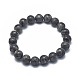 Bracelets extensibles en perles de larvikite naturelles X-BJEW-K212-B-046-1