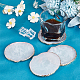 CHGCRAFT Resin Imitation Agate Coasters for Drinks MRMJ-CA0001-33-4
